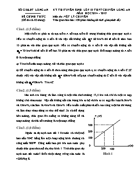 Kỳ thi tuyển sinh vào lớp 10 THPT chuyên môn Vật lí - Năm học 2014-2015 - Sở GD & ĐT Long An